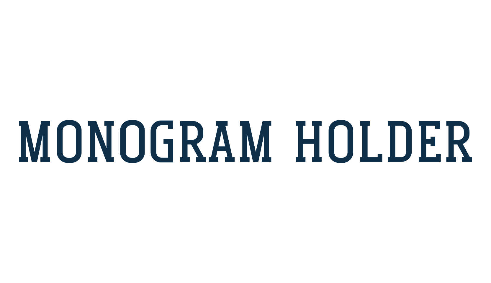 Monogram Holder, basic serif font preview