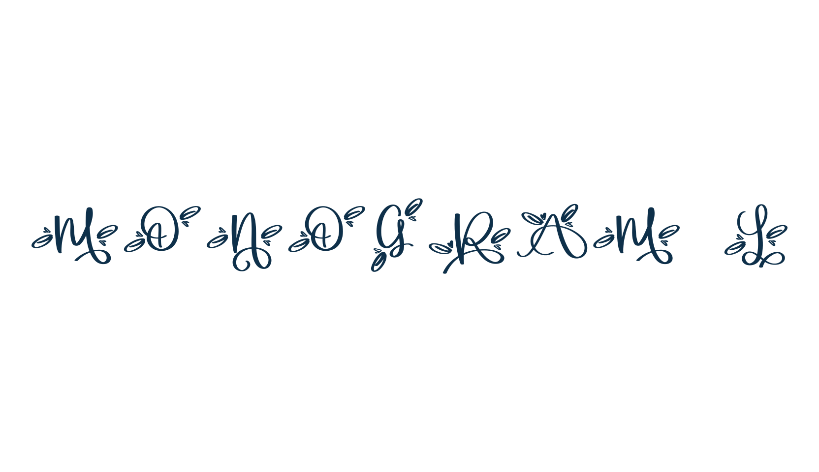 Monogram L, fancy initials decorative font preview