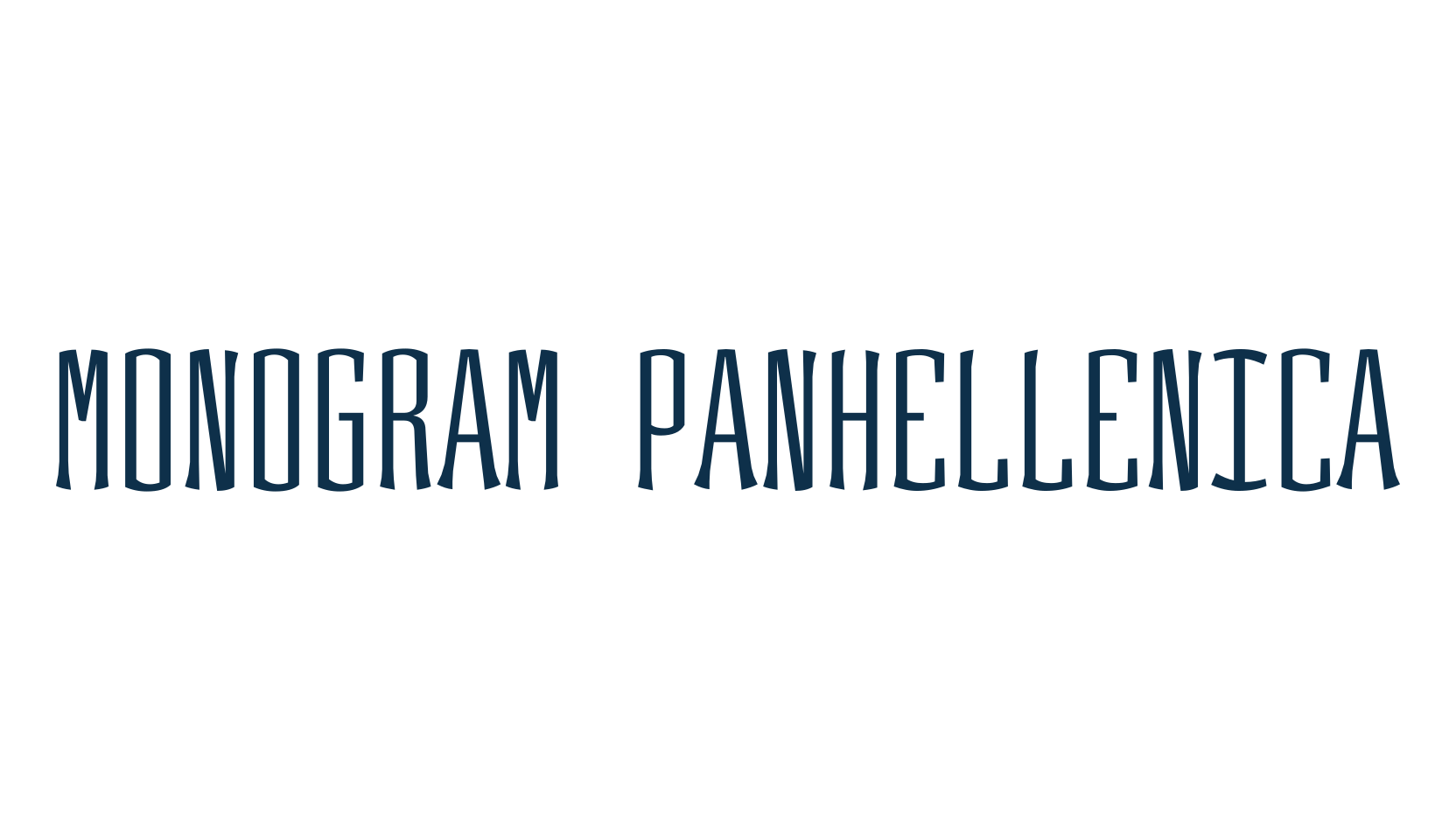 Monogram Panhellenica, fancy initials decorative font preview