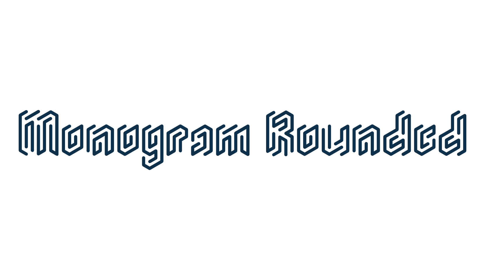 Monogram Rounded, various font preview