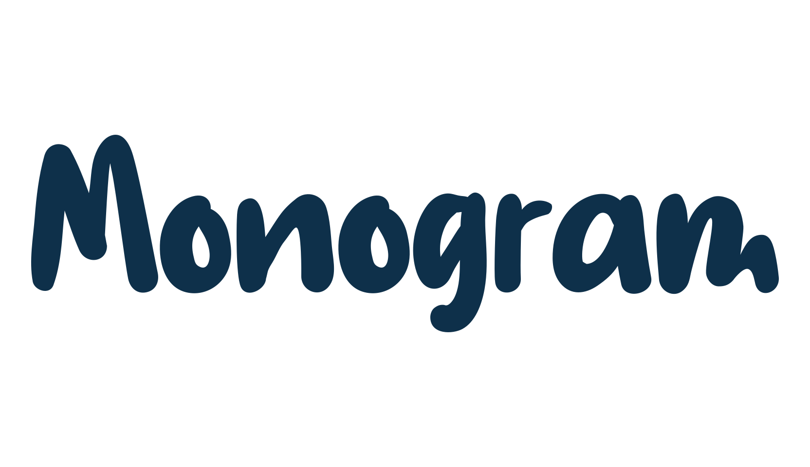 Monogram, handwriting font preview