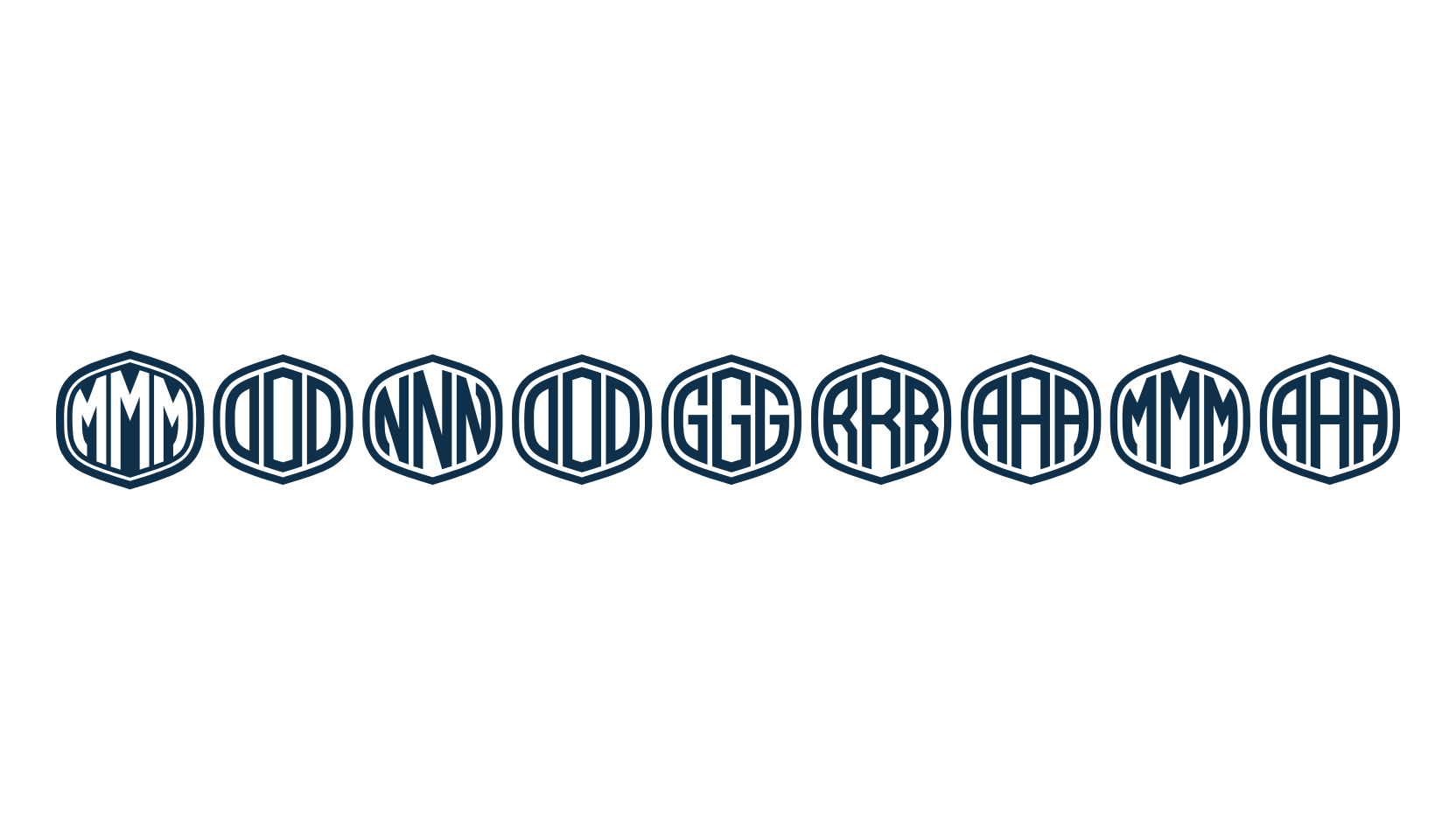 Monograma, initials font preview