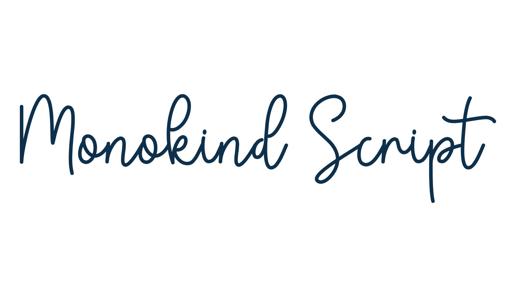 Monokind Script, script handwritten fancy decorative calligraphy font preview