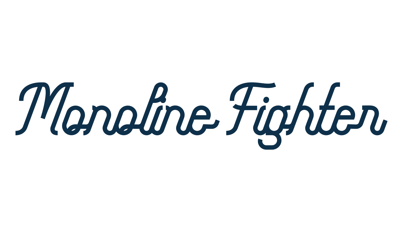Monoline Fighter, various font preview