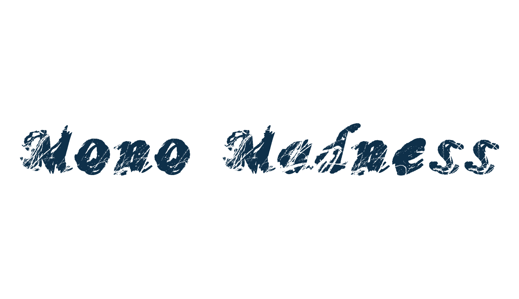 Mono Madness, fancy distorted decorative font preview