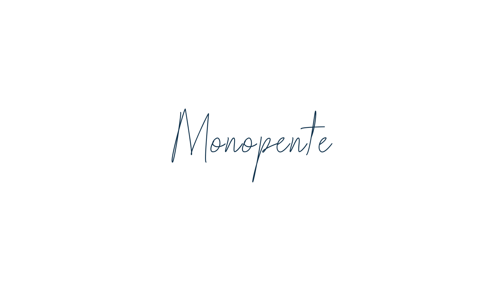 Monopente, handwriting font preview