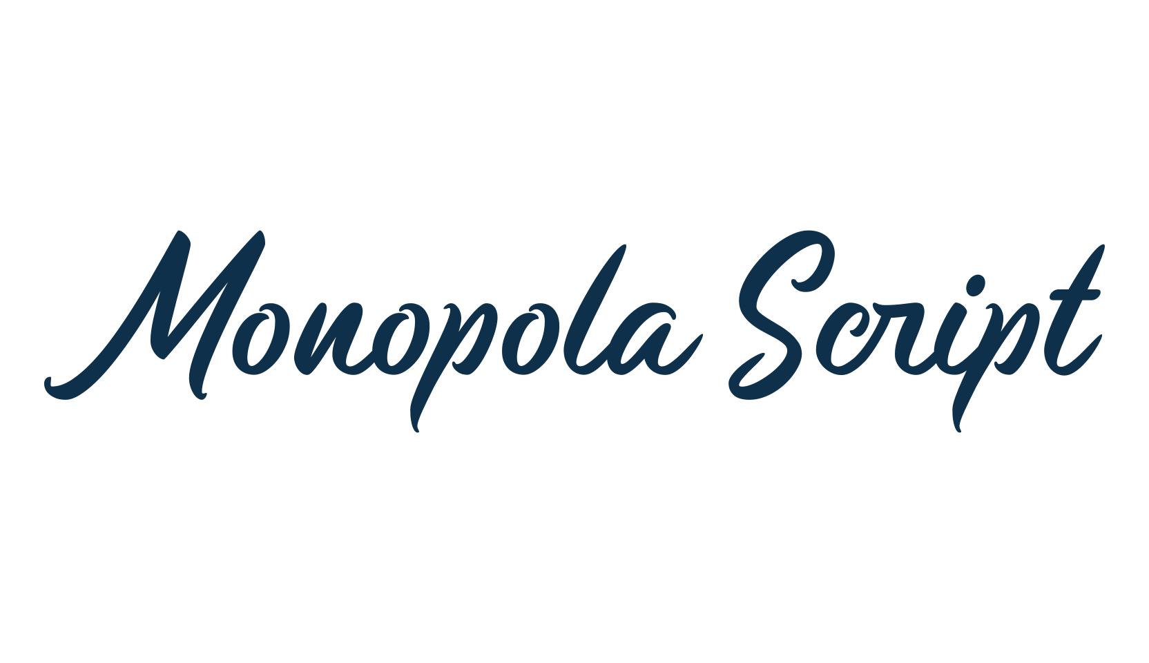 Monopola Script, calligraphy font preview