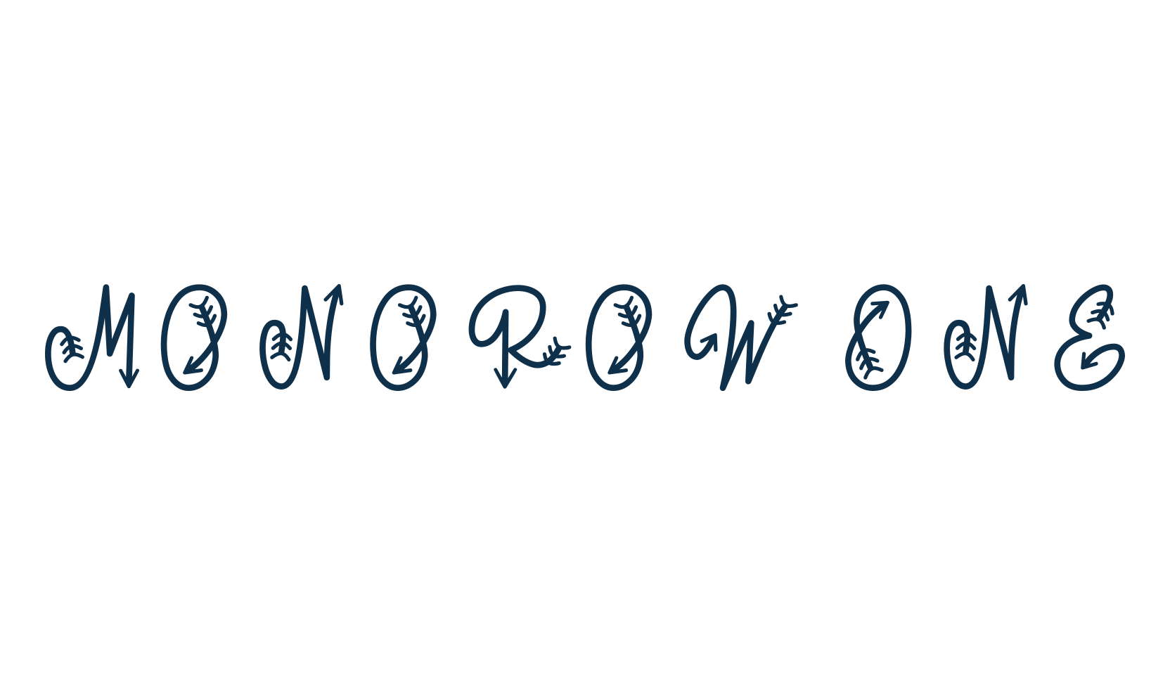 Monorow One, initials font preview