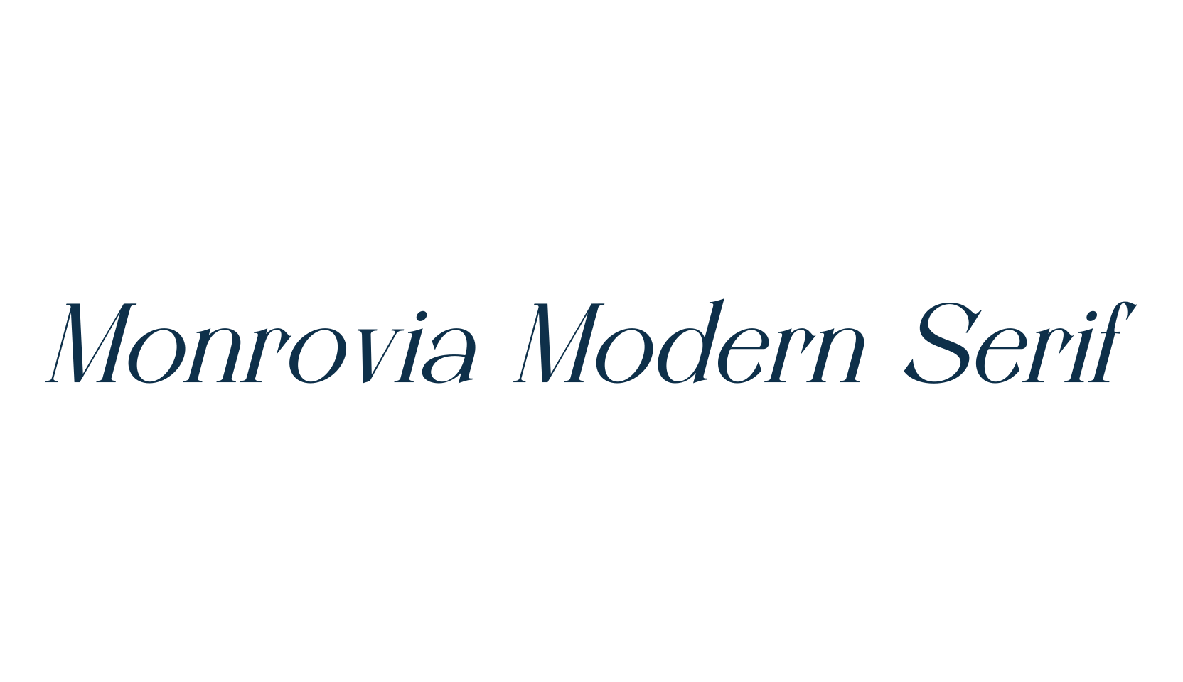 Monrovia Modern Serif, basic serif font preview