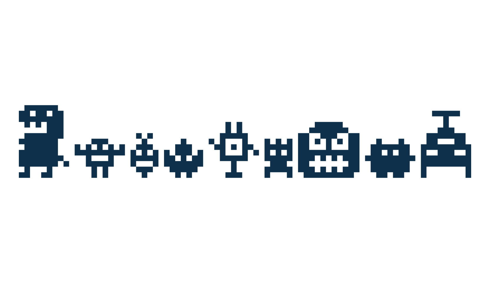 MonstaPix, fancy decorative font preview