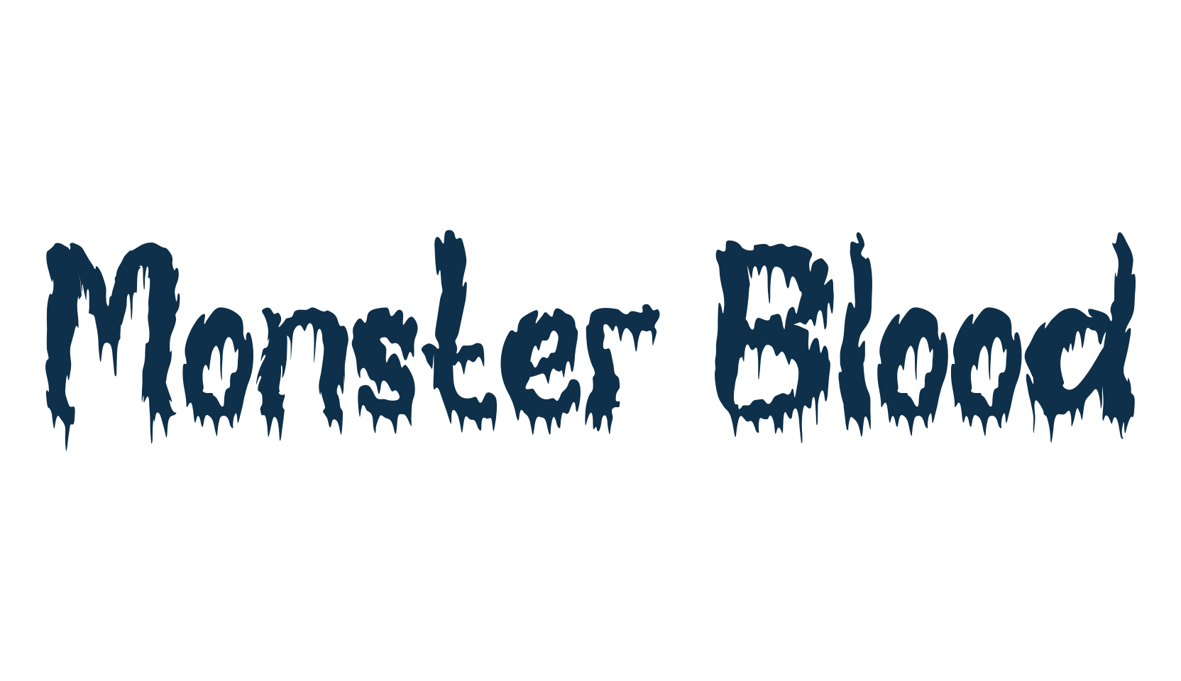 Monster Blood, halloween font preview