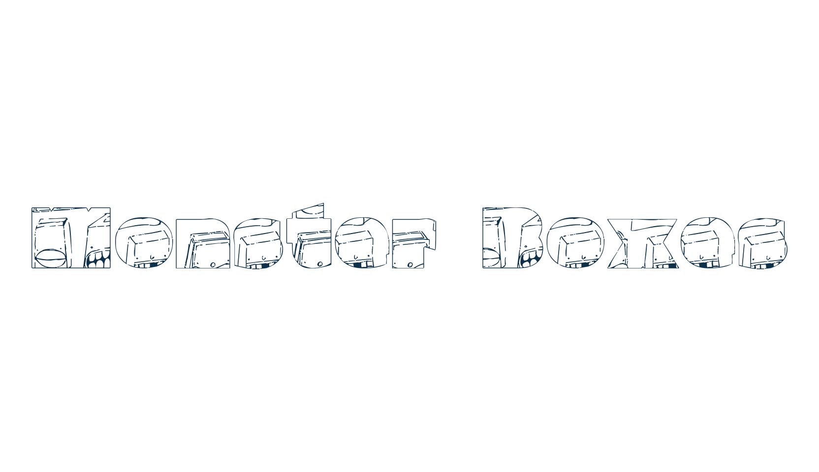 Monster Boxes, decorative font preview