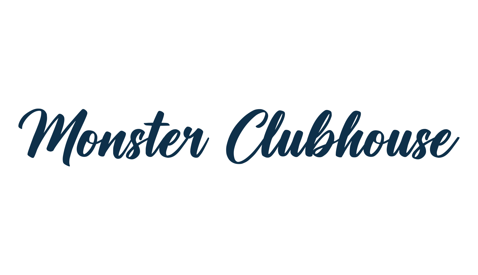 Monster Clubhouse, script calligraphy fancy decorative font preview