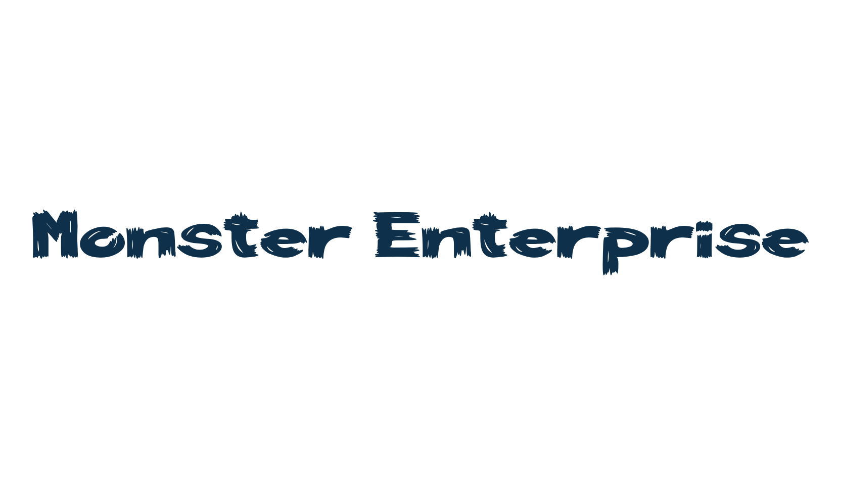 Monster Enterprise, script brush fancy decorative calligraphy font preview