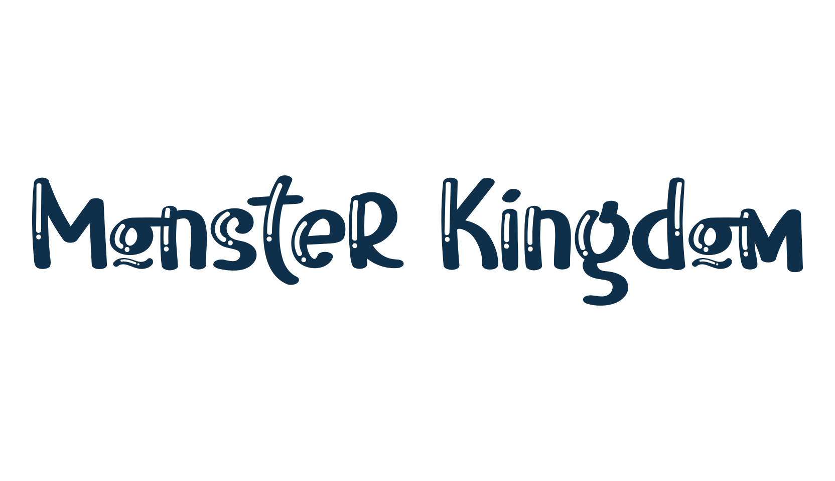 Monster Kingdom, fancy cartoon decorative font preview