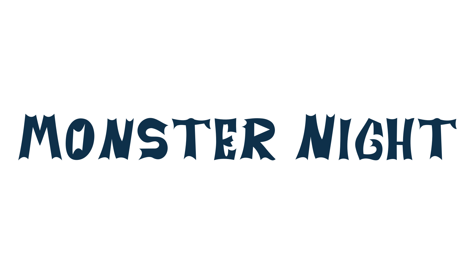 Monster Night, display market font preview