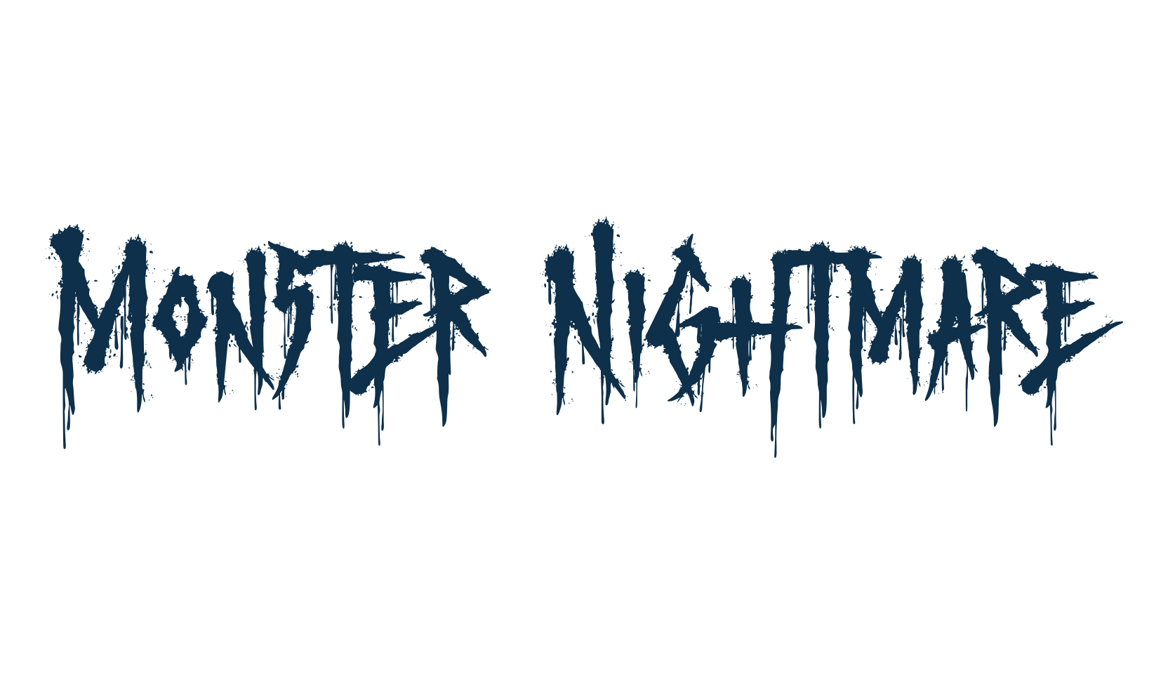 Monster Nightmare, holiday halloween fancy decorative horror font preview