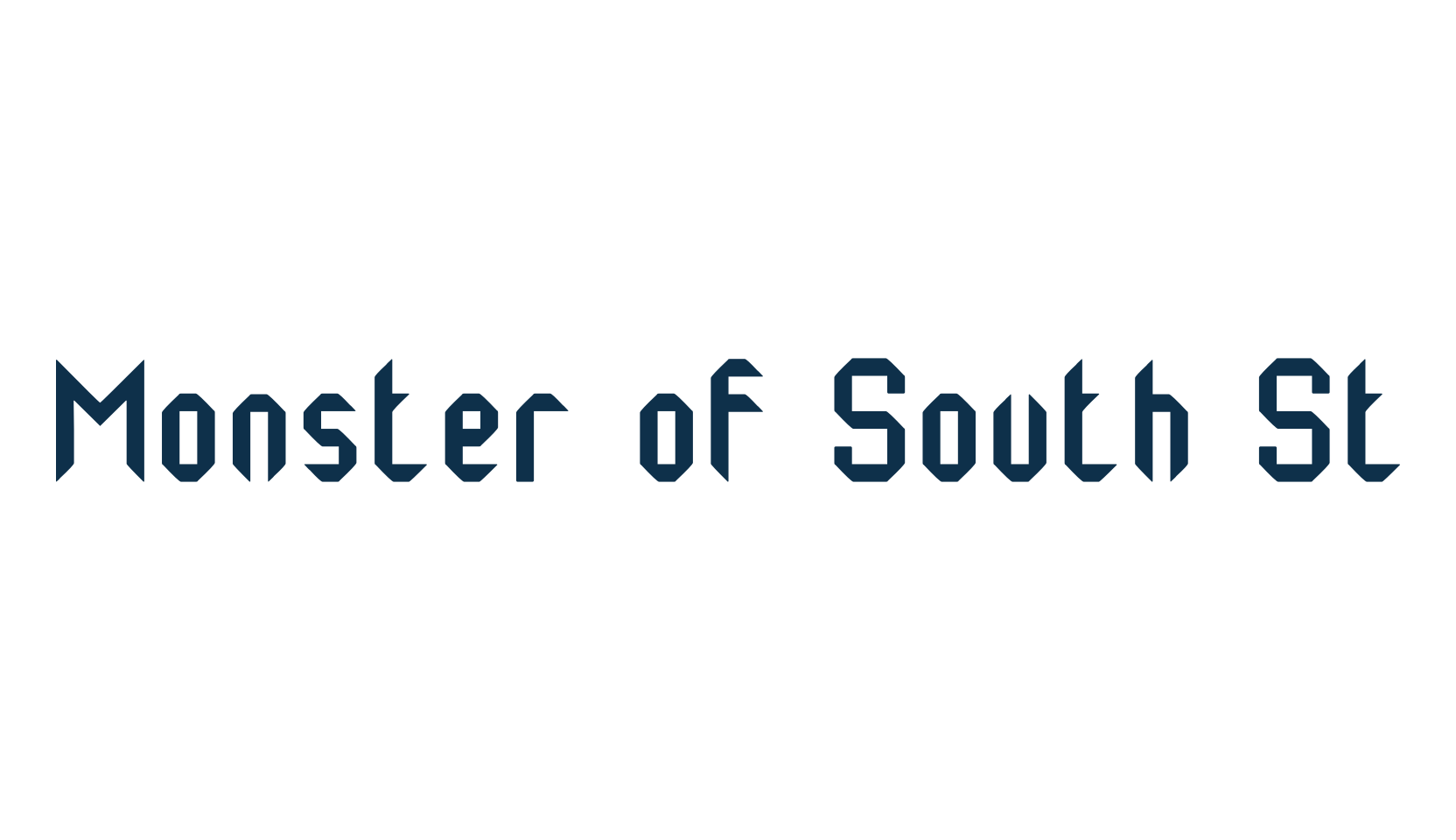 Monster of South St, square font preview