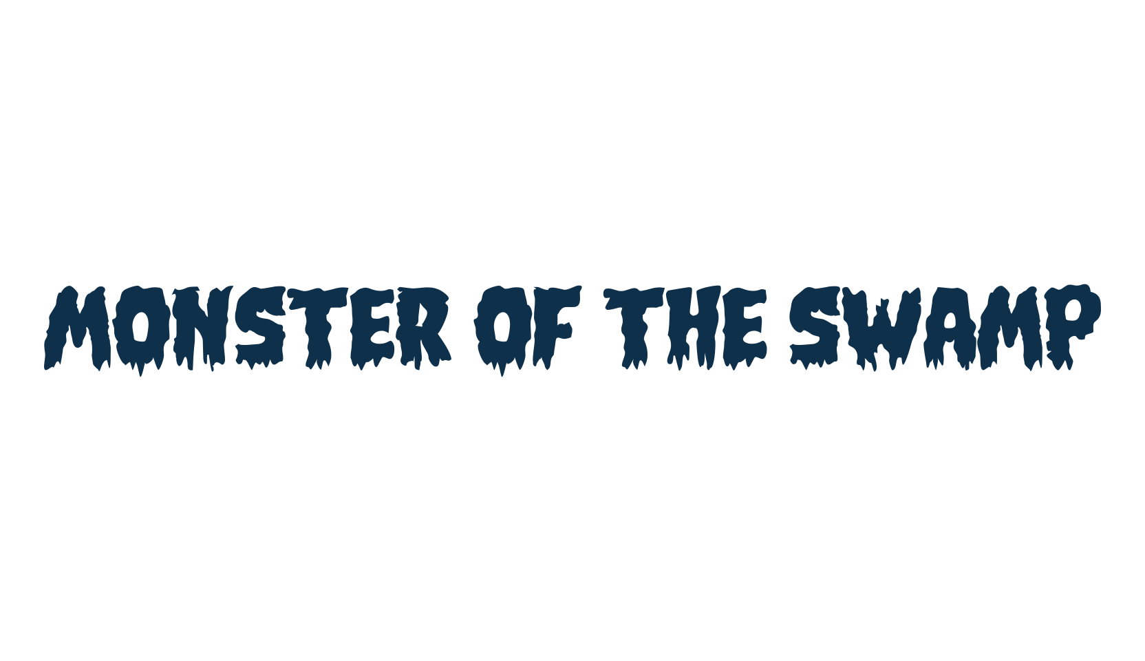 Monster of the Swamp, halloween font preview