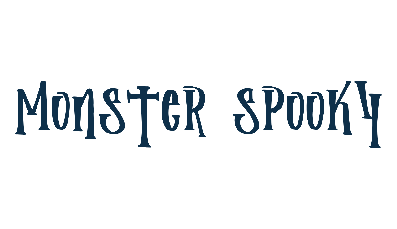 Monster Spooky, display market font preview