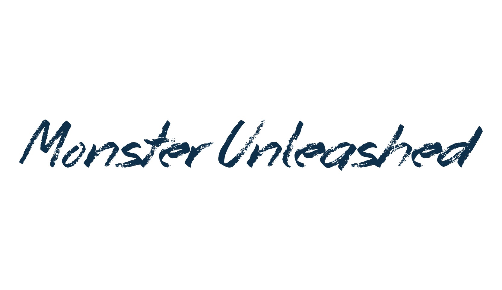 Monster Unleashed, script trash fancy decorative calligraphy font preview