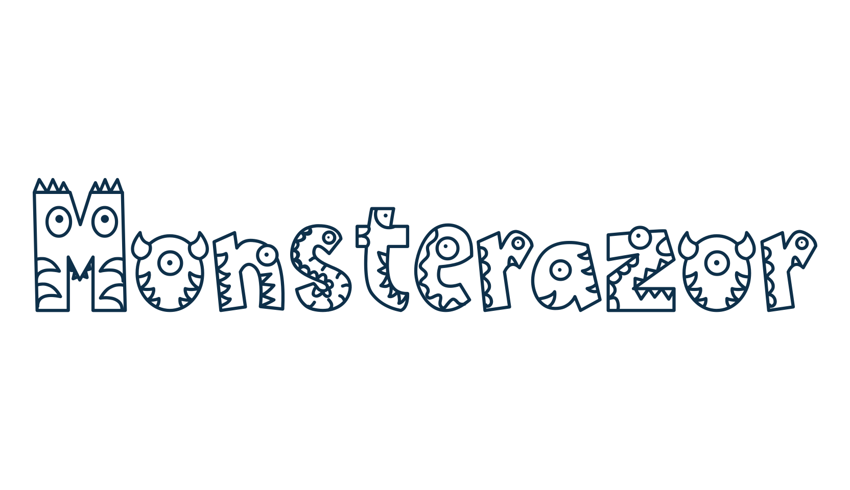 Monsterazor, fancy decorative font preview