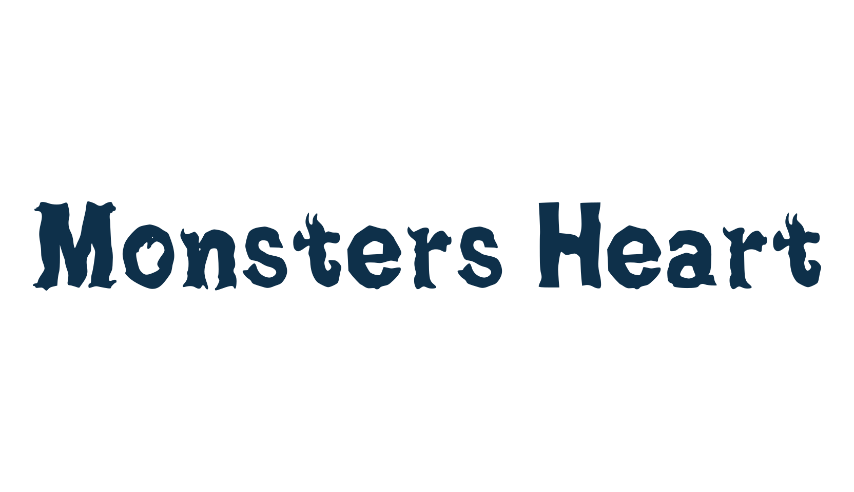 Monsters Heart, fancy fire, ice decorative font preview