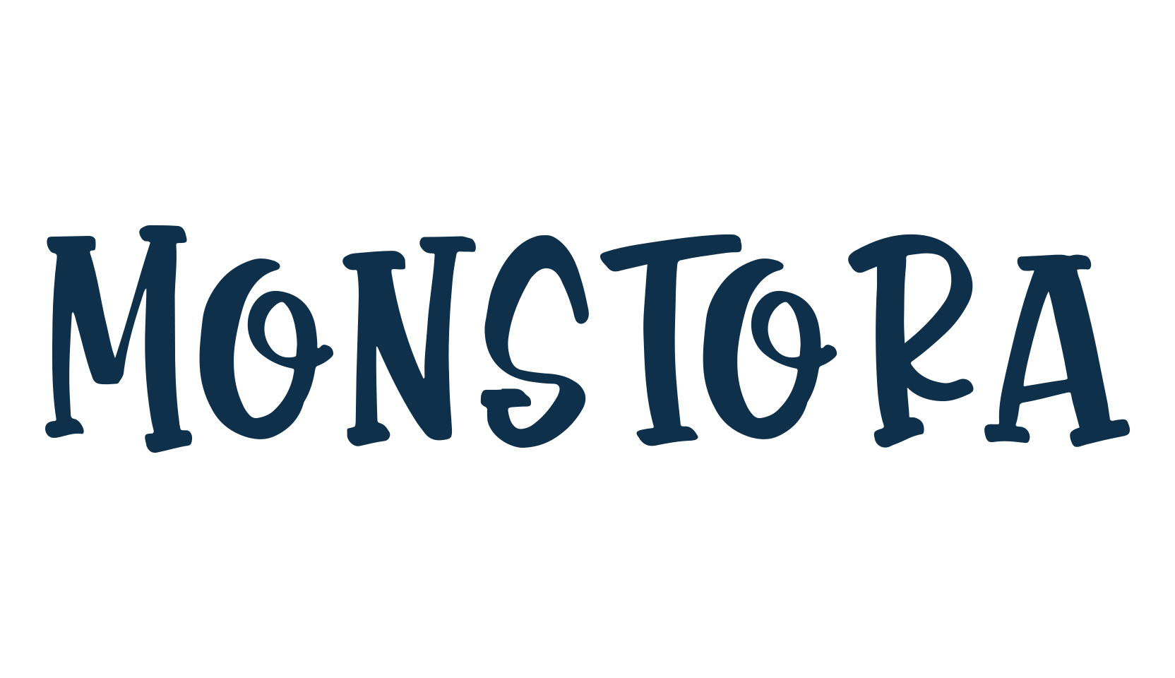 Monstora, cartoon font preview