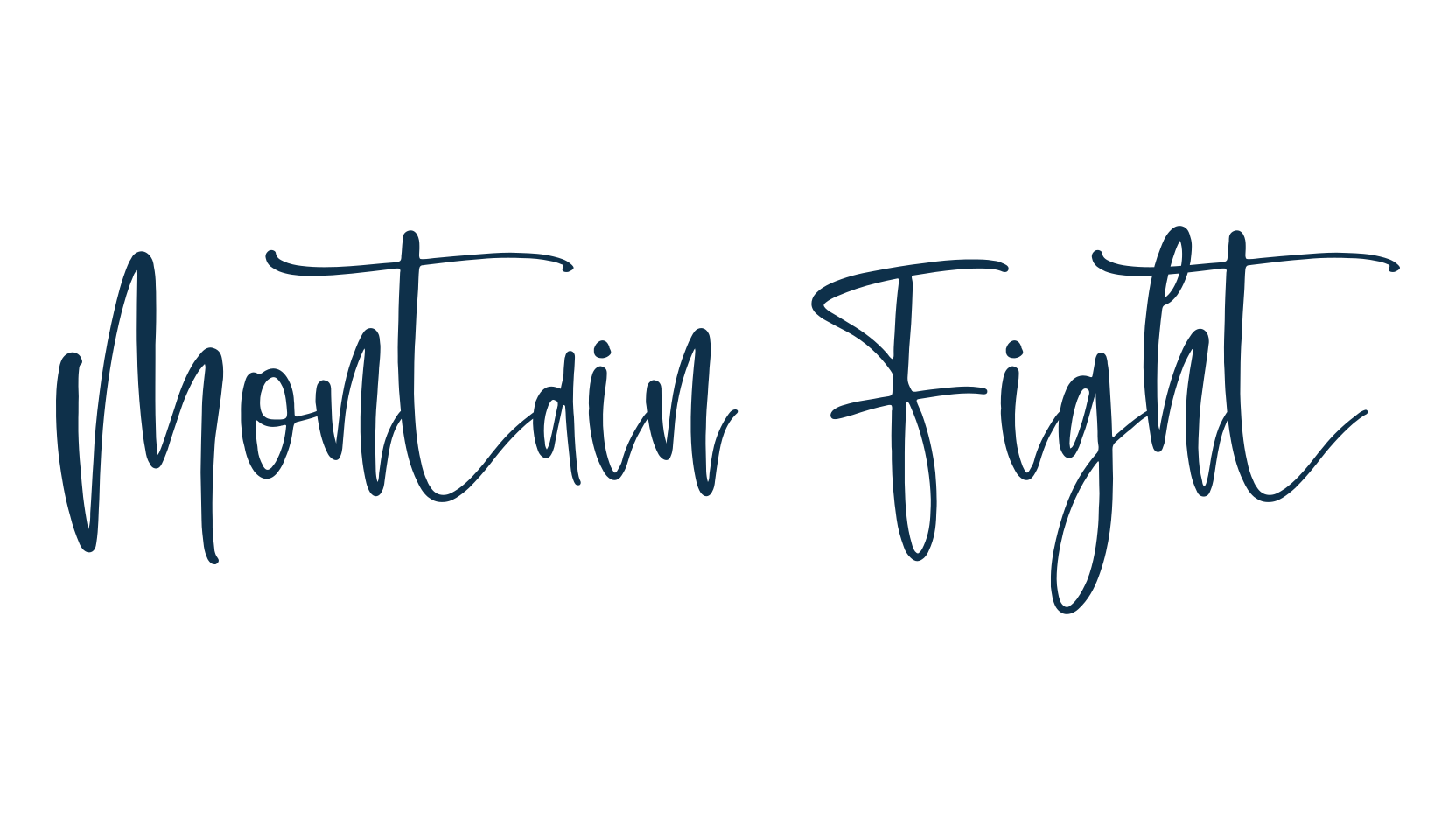 Montain Fight, handwriting font preview