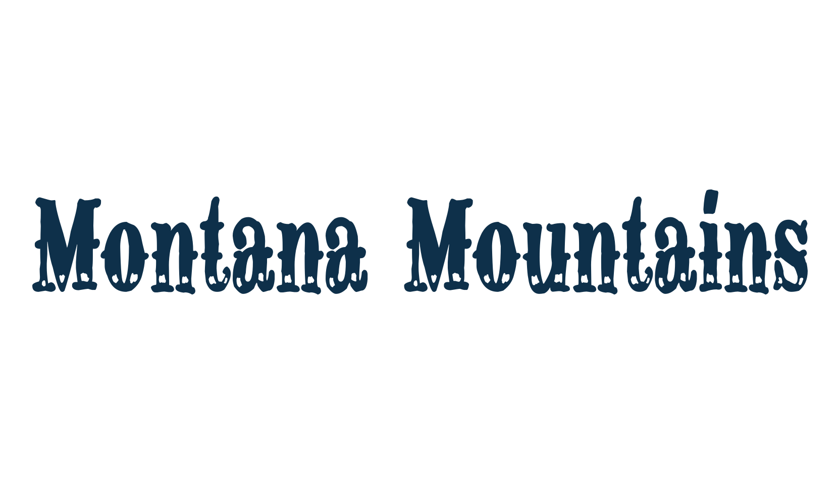 Montana Mountains, western font preview