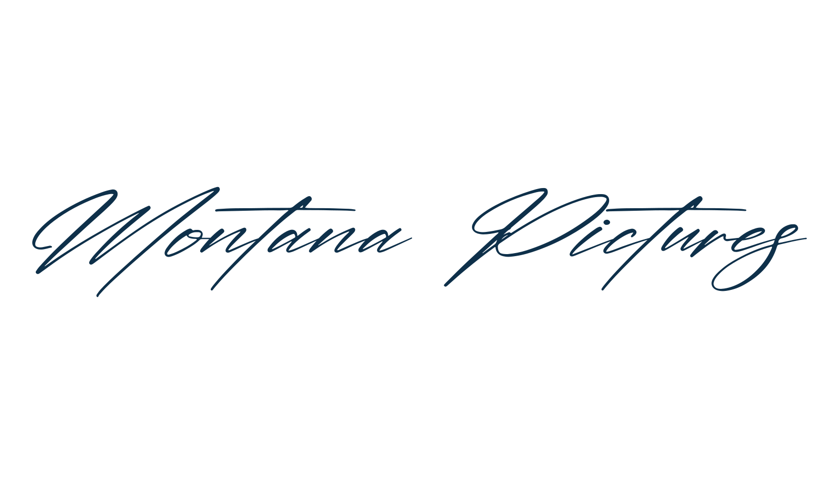 Montana Pictures, script handwritten fancy decorative calligraphy font preview