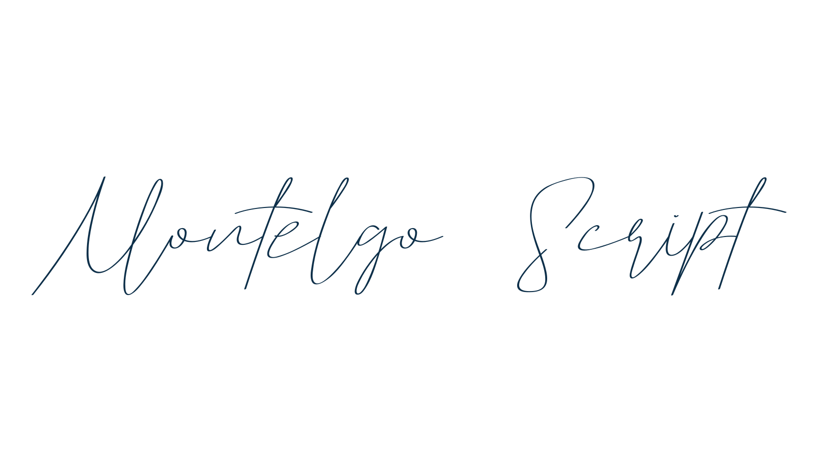 Montelgo Script, handwriting font preview