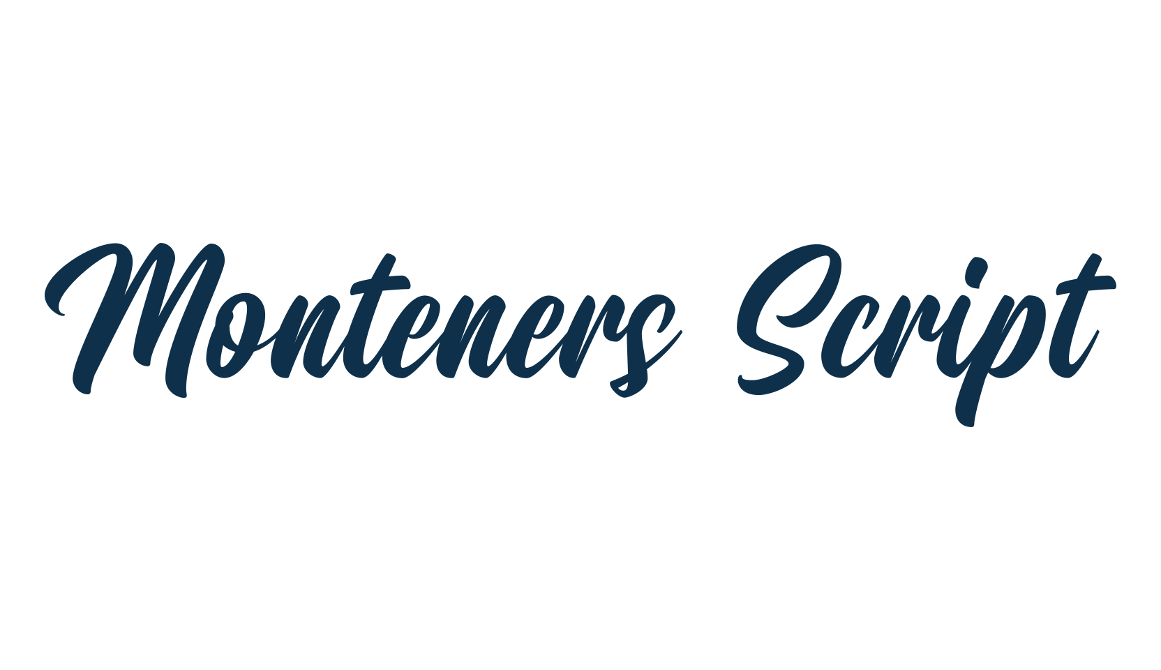 Monteners Script, brush font preview