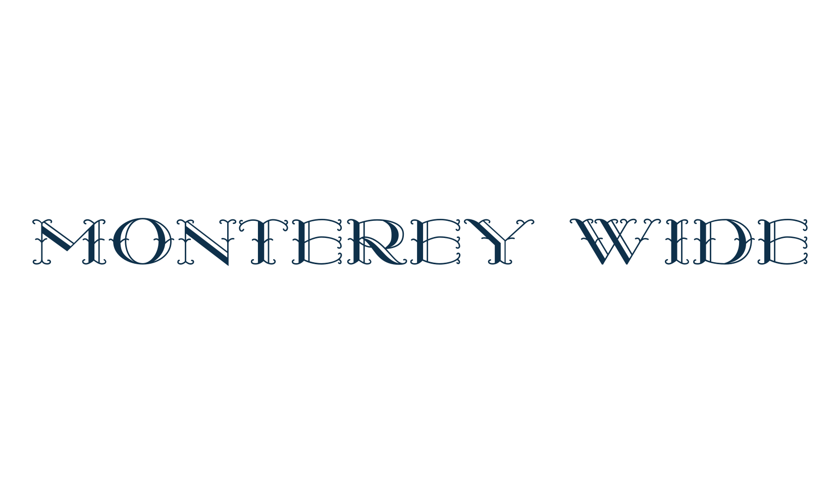 Monterey Wide, retro font preview