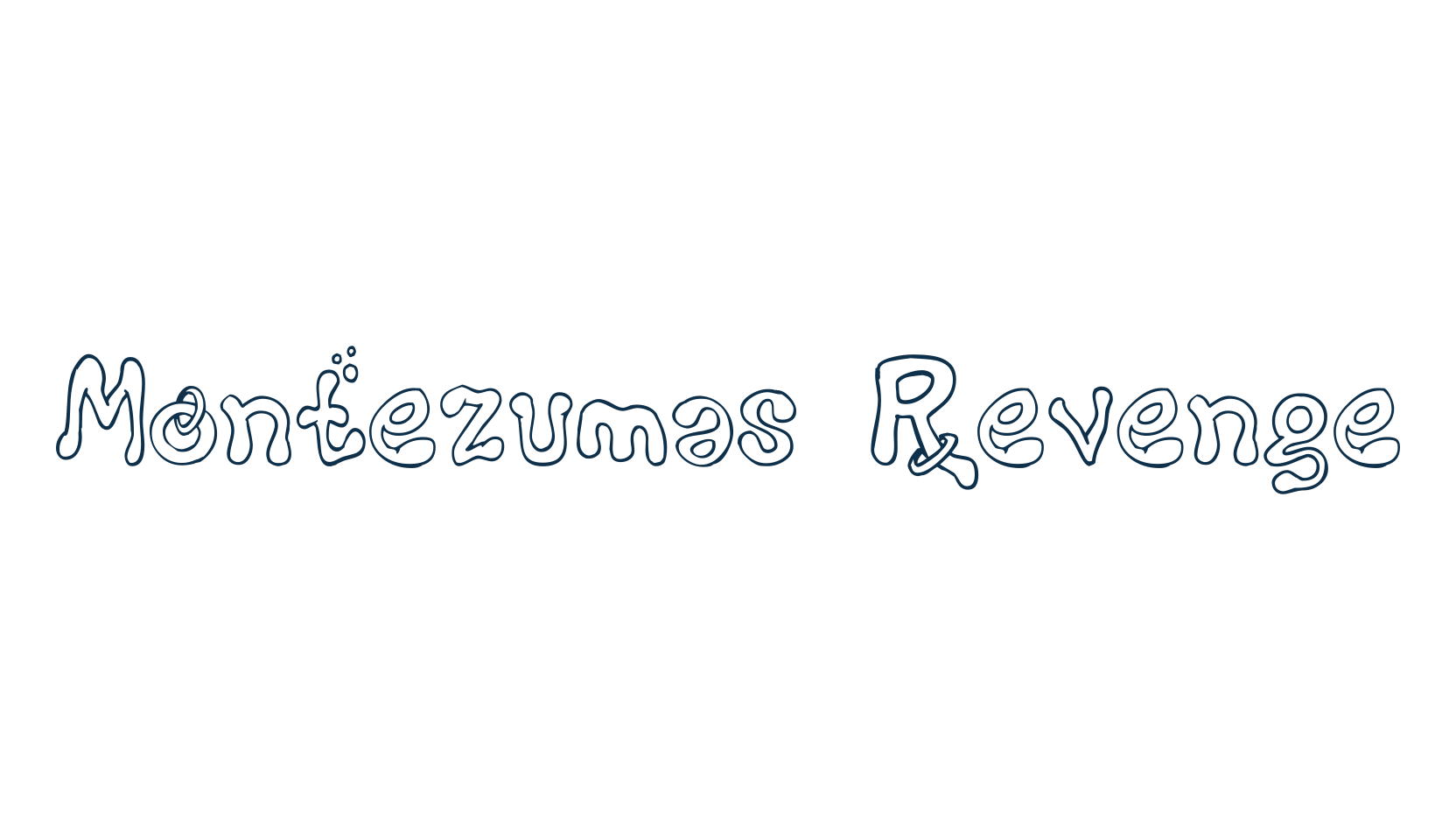 Montezumas Revenge, fancy cartoon decorative font preview