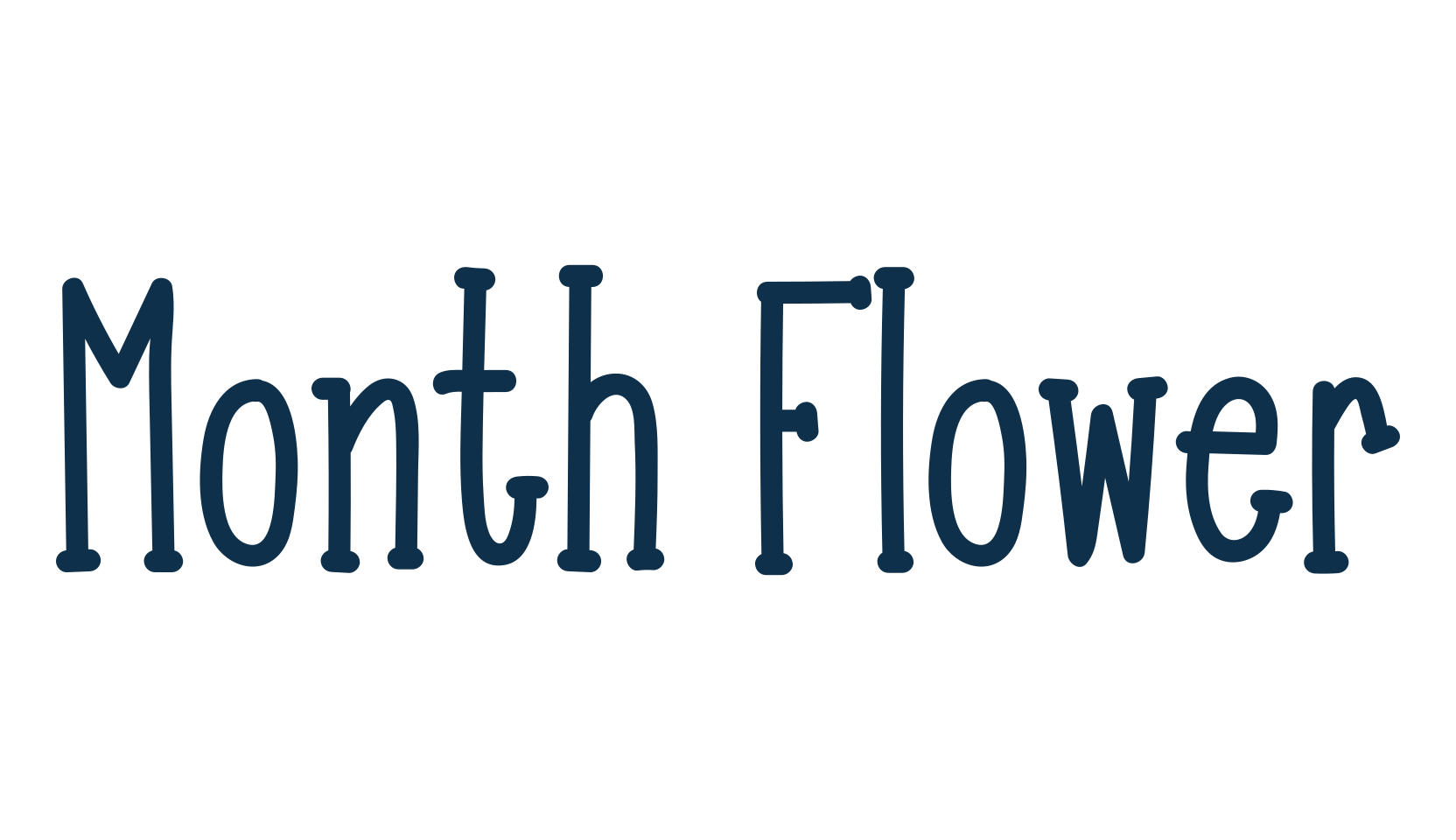 Month Flower, various font preview