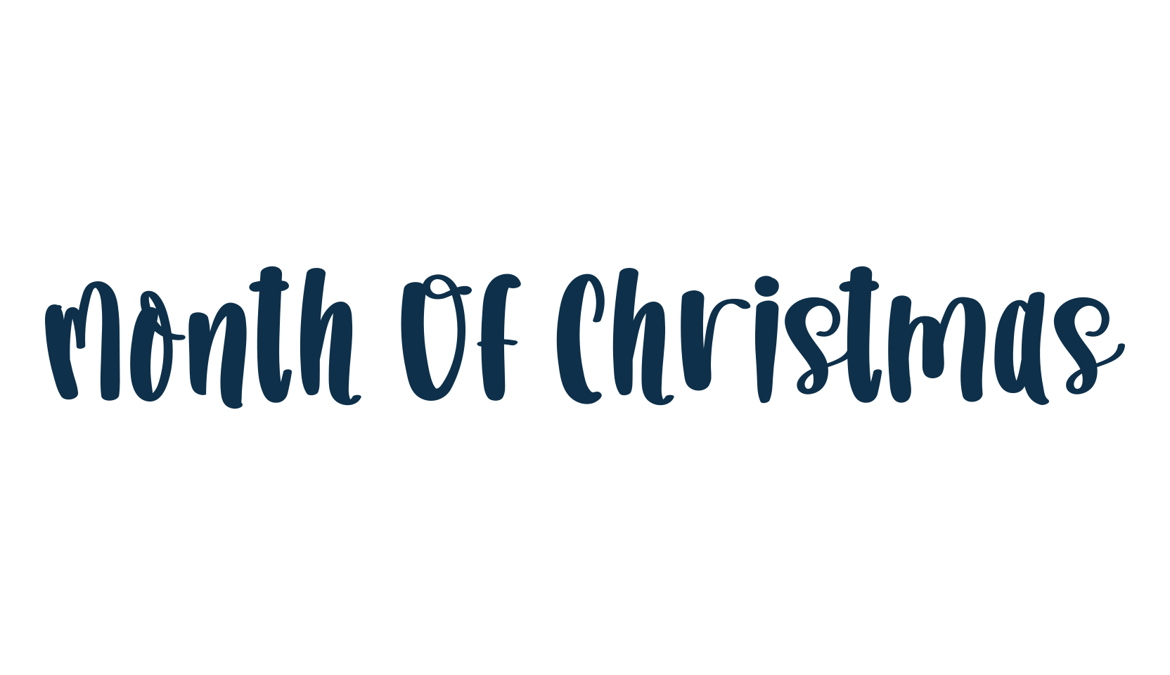 Month Of Christmas, display market font preview