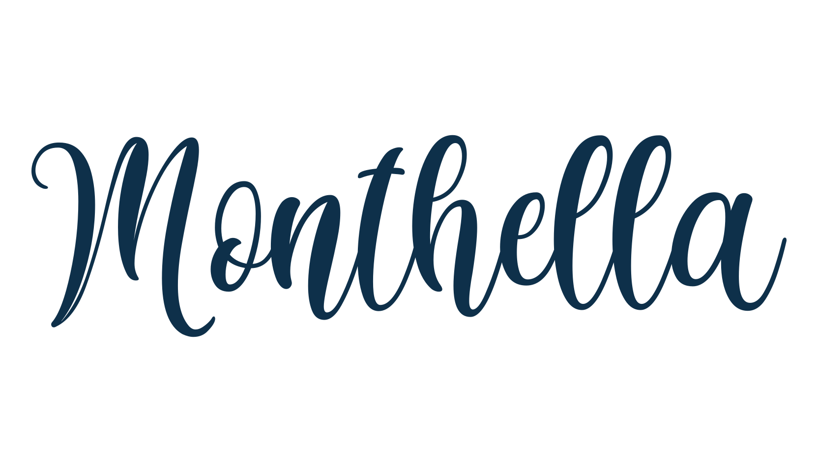 Monthella, calligraphy font preview