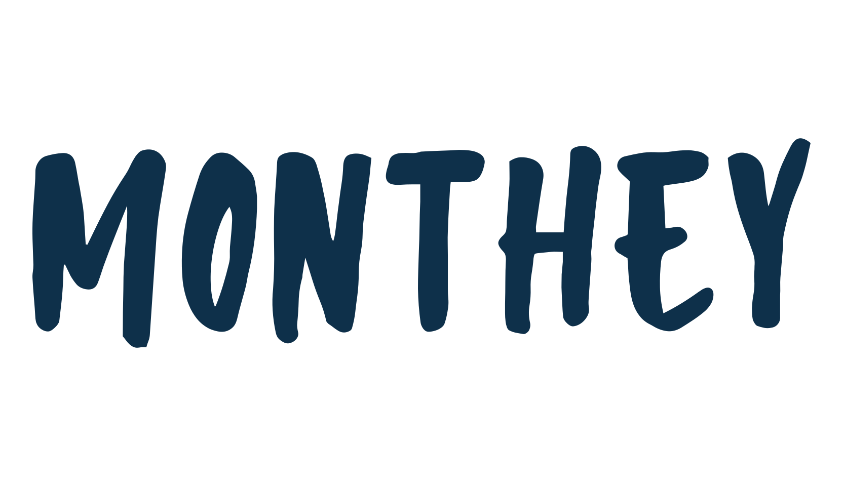 Monthey, brush font preview