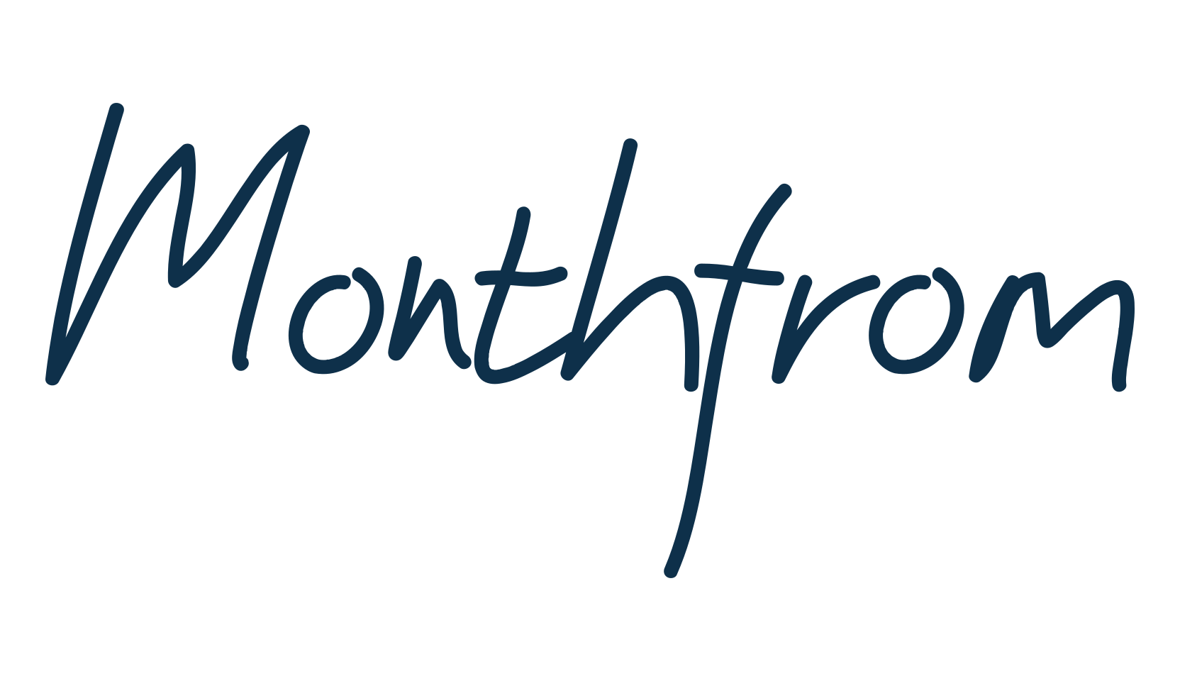 Monthfrom, handwriting font preview