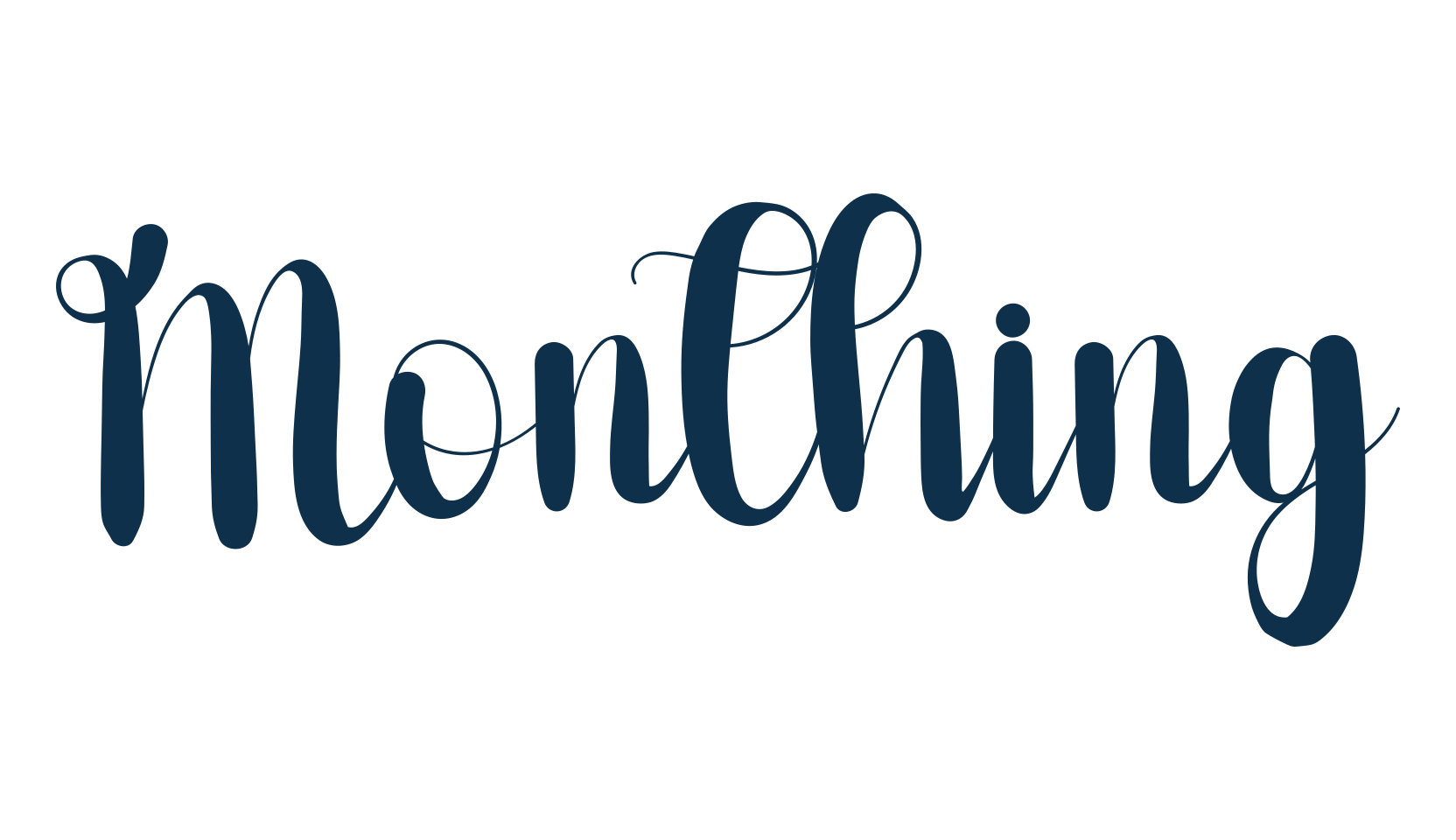 Monthing, script calligraphy fancy decorative font preview