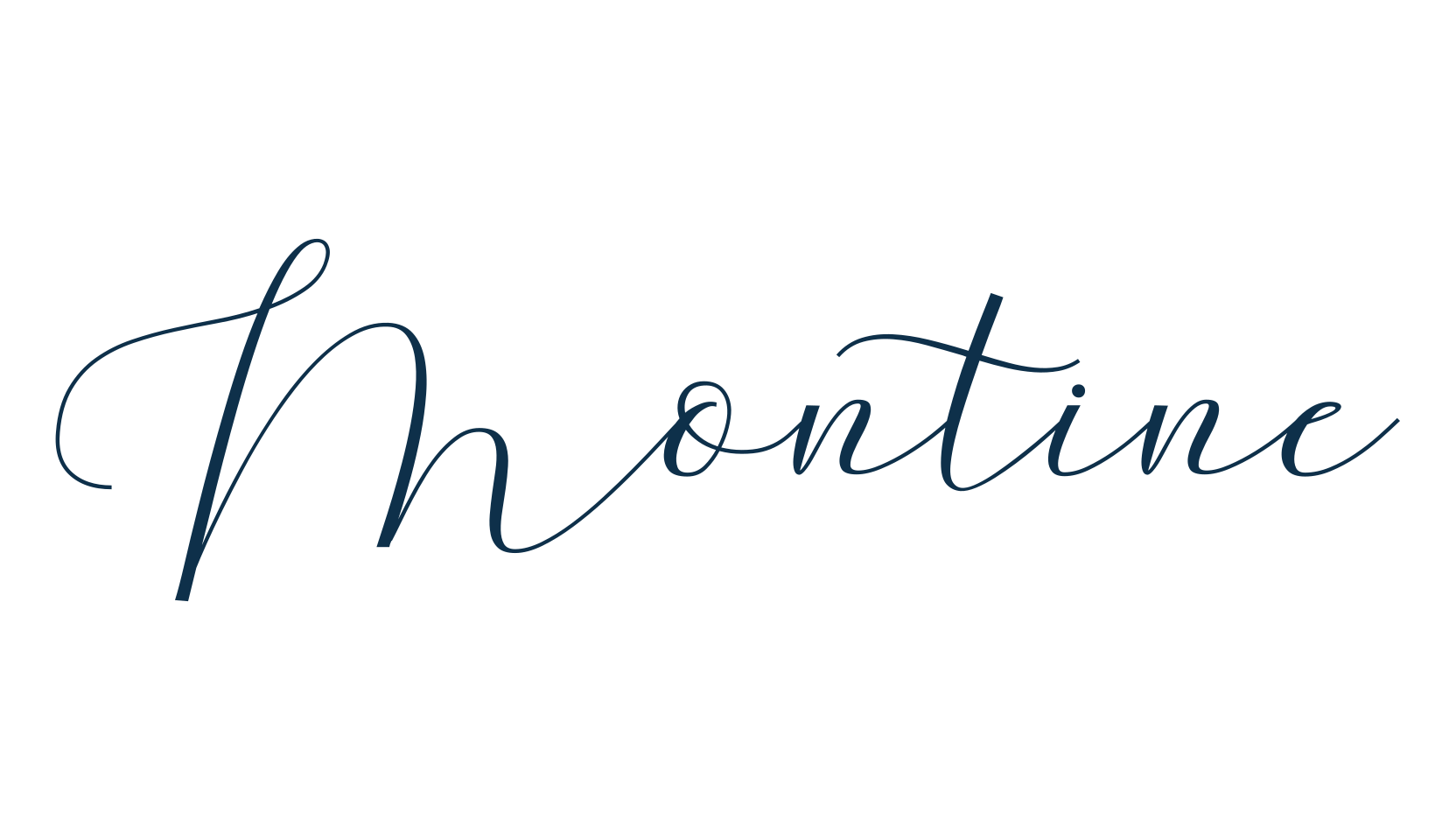 Montine, script calligraphy fancy decorative font preview