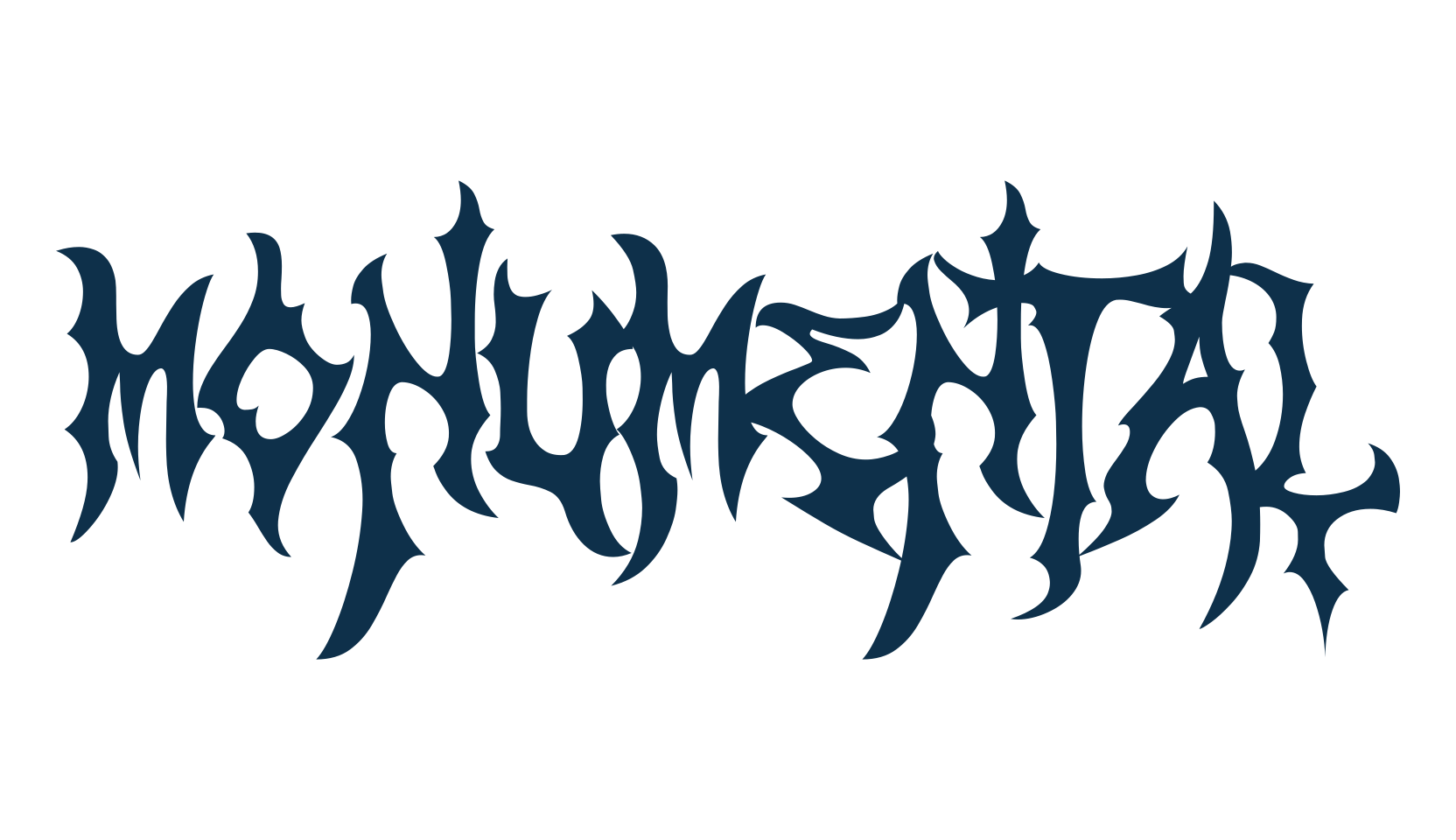 Monumental, modern font preview