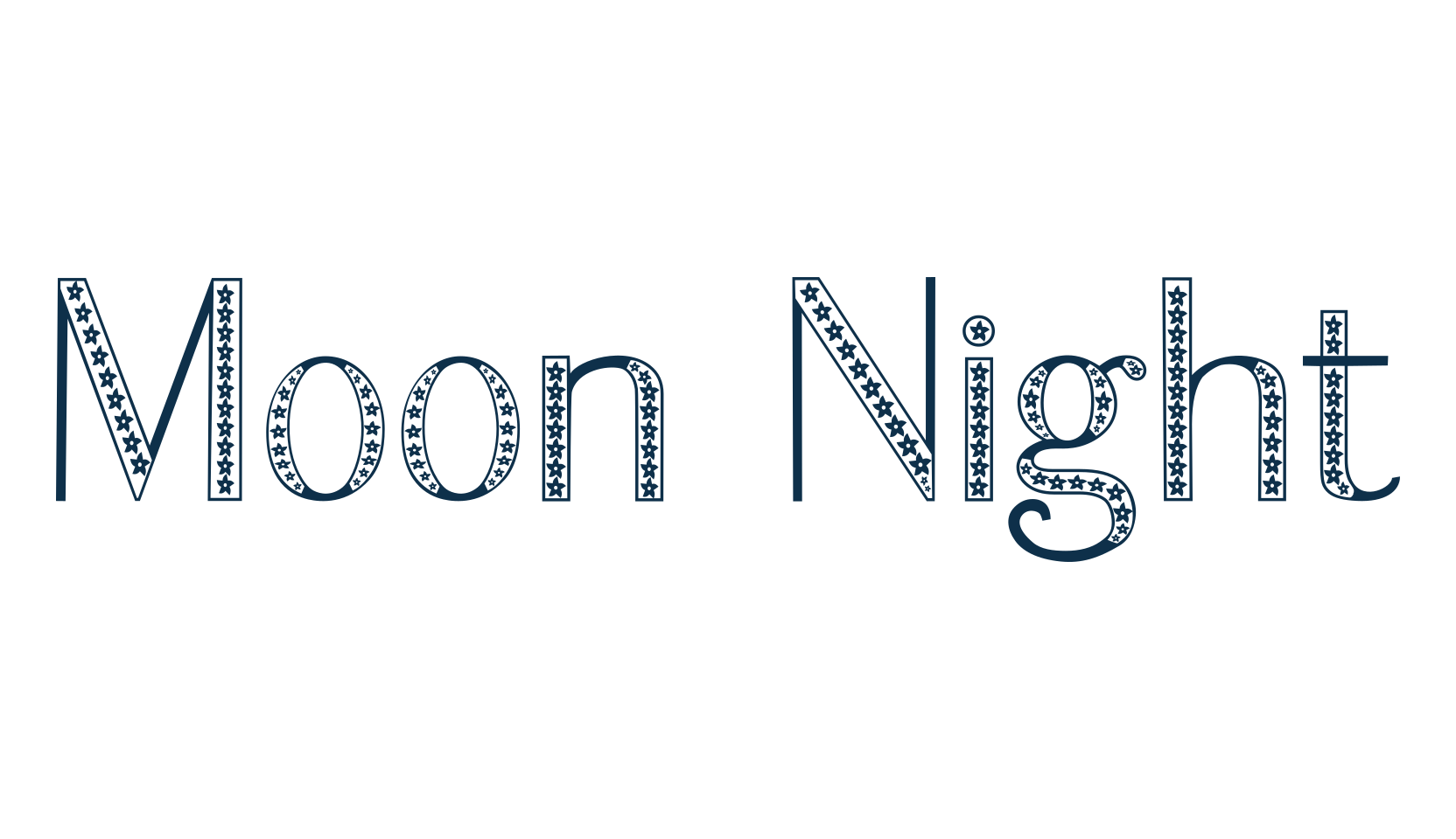 Moon Night, decorative font preview