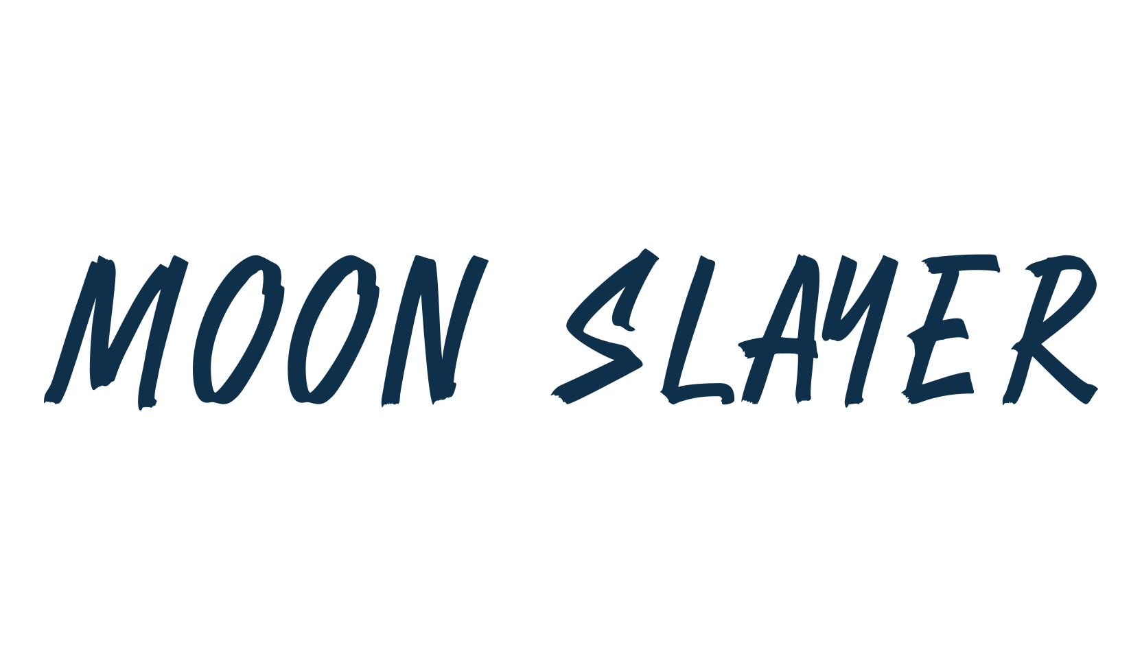 Moon Slayer, script brush fancy decorative calligraphy font preview