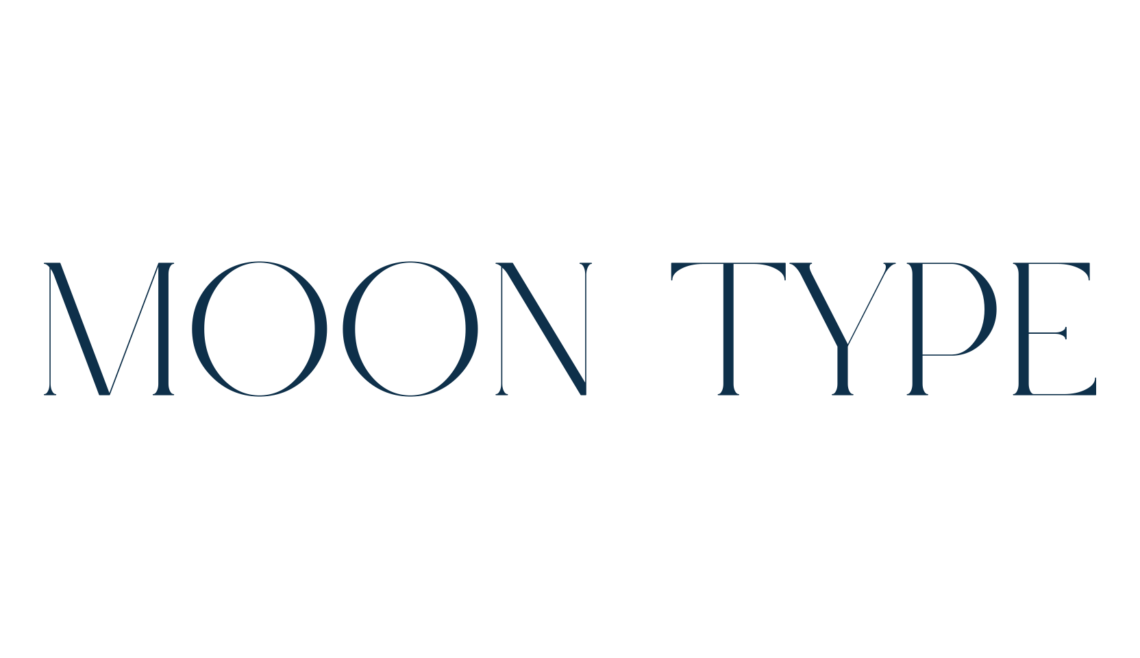Moon Type, basic serif font preview