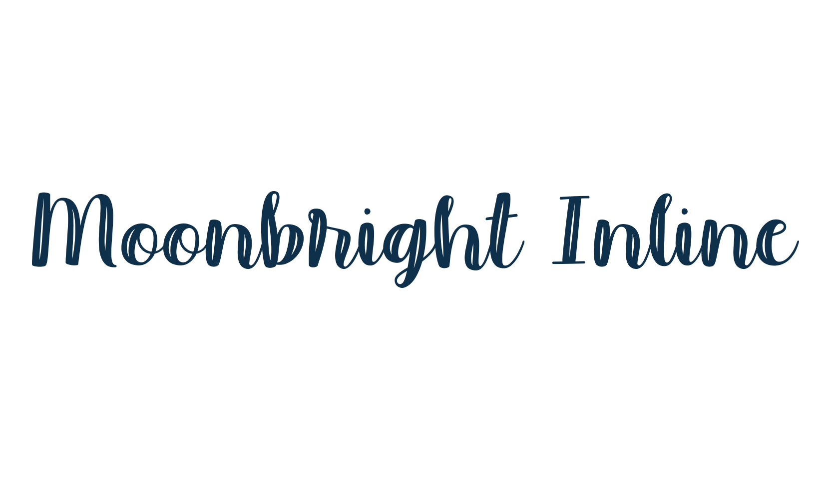 Moonbright Inline, fancy various decorative script calligraphy font preview