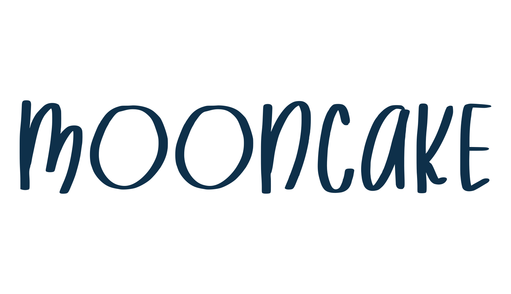 Mooncake, script handwritten fancy decorative calligraphy font preview