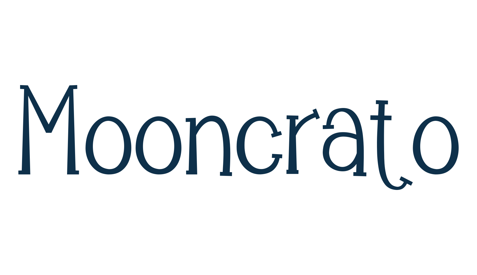 Mooncrato, fancy cartoon decorative font preview