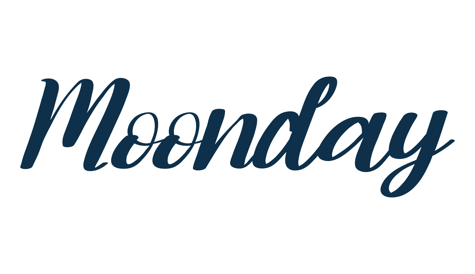 Moonday, handwriting font preview